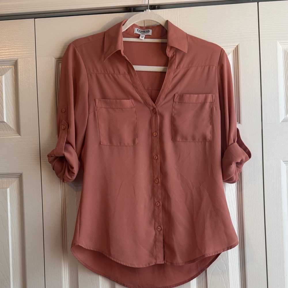 Express Rust Portofino Button-Down Shirt